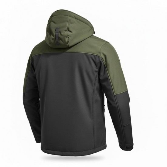 Siyah/Haki Yeşili Softshell Mont