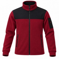 Bordo Fermuarlı Polar