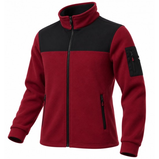 Bordo Fermuarlı Polar