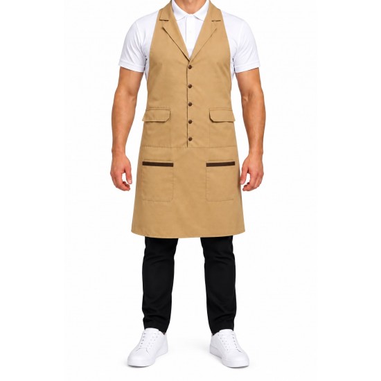 Premium Cafe Önlük Krem Rengi