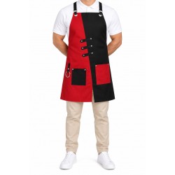 Cafe&Barista Önlüğü Kırmızı/Siyah