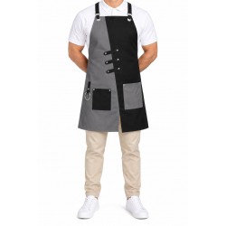 Cafe&Barista Önlüğü Siyah/Gri