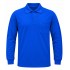 Mavi 2 İplikli Polo Yaka Kışlık Sweatshirt