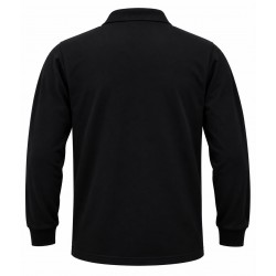 Siyah 2 İplikli Polo Yaka Kışlık Swearshirt