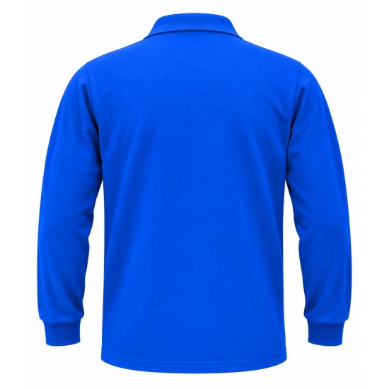 Mavi 2 İplikli Polo Yaka Kışlık Sweatshirt