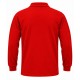 Kırmızı 2 İplikli Polo Yaka Kışlık Sweatshirt