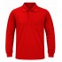 Kırmızı 2 İplikli Polo Yaka Kışlık Sweatshirt