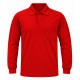 Kırmızı 2 İplikli Polo Yaka Kışlık Sweatshirt