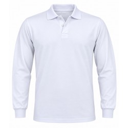 Beyaz 2 İplikli Polo Yaka Kışlık Sweatshirt