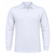 Beyaz 2 İplikli Polo Yaka Kışlık Sweatshirt