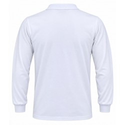 Beyaz 2 İplikli Polo Yaka Kışlık Sweatshirt