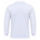 Beyaz 2 İplikli Polo Yaka Kışlık Sweatshirt