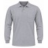 Gri 2 İplikli Polo Yaka Kışlık Sweatshirt