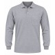 Gri 2 İplikli Polo Yaka Kışlık Sweatshirt