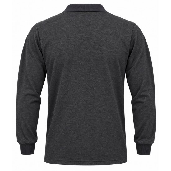 Füme 2 İplikli Polo Yaka Kışlık Sweatshirt
