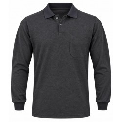 Füme 2 İplikli Polo Yaka Kışlık Sweatshirt