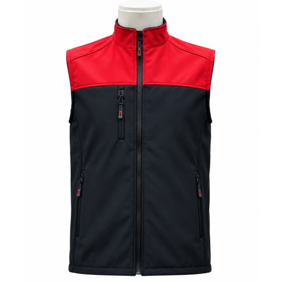 Siyah/Kırmızı Kışlık Softshell Yelek