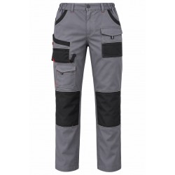 Prof Model Gri/Siyah Gabardin Yazlık Pantolon