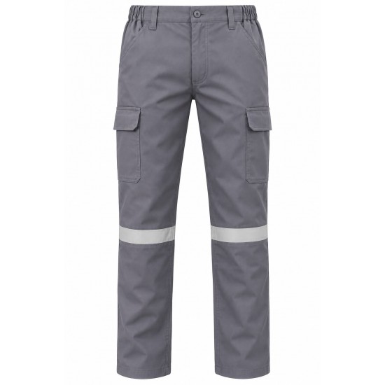 Koyu Gri Gabardin Yazlık Pantolon 