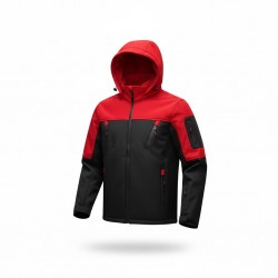 Siyah/Kırmızı Softshell Mont